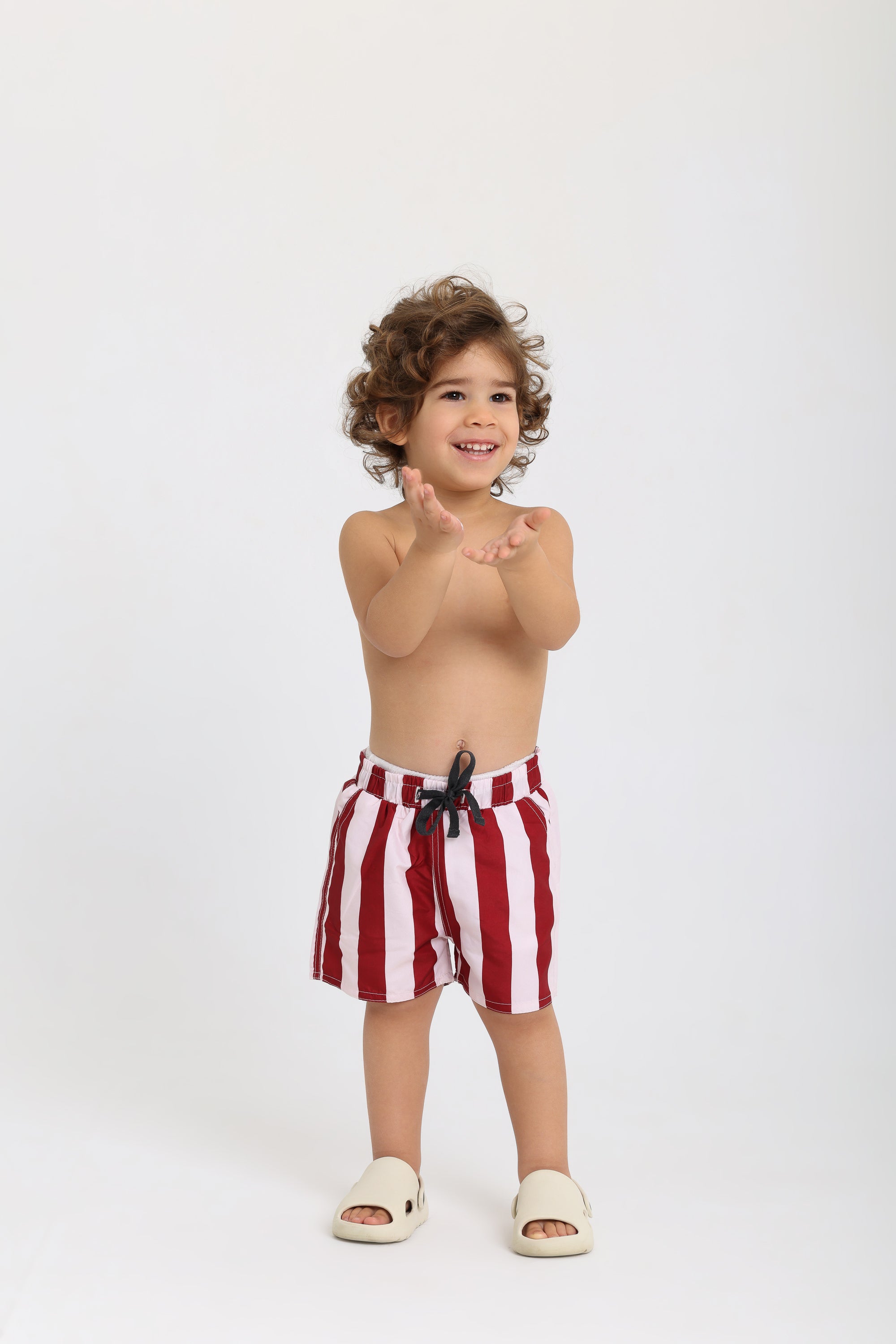 baby boys swimsuit short – marron & white
