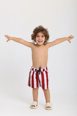 baby boys swimsuit short – maroon & white