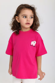 baby cotton t-shirt fuchsia "don’t you think"