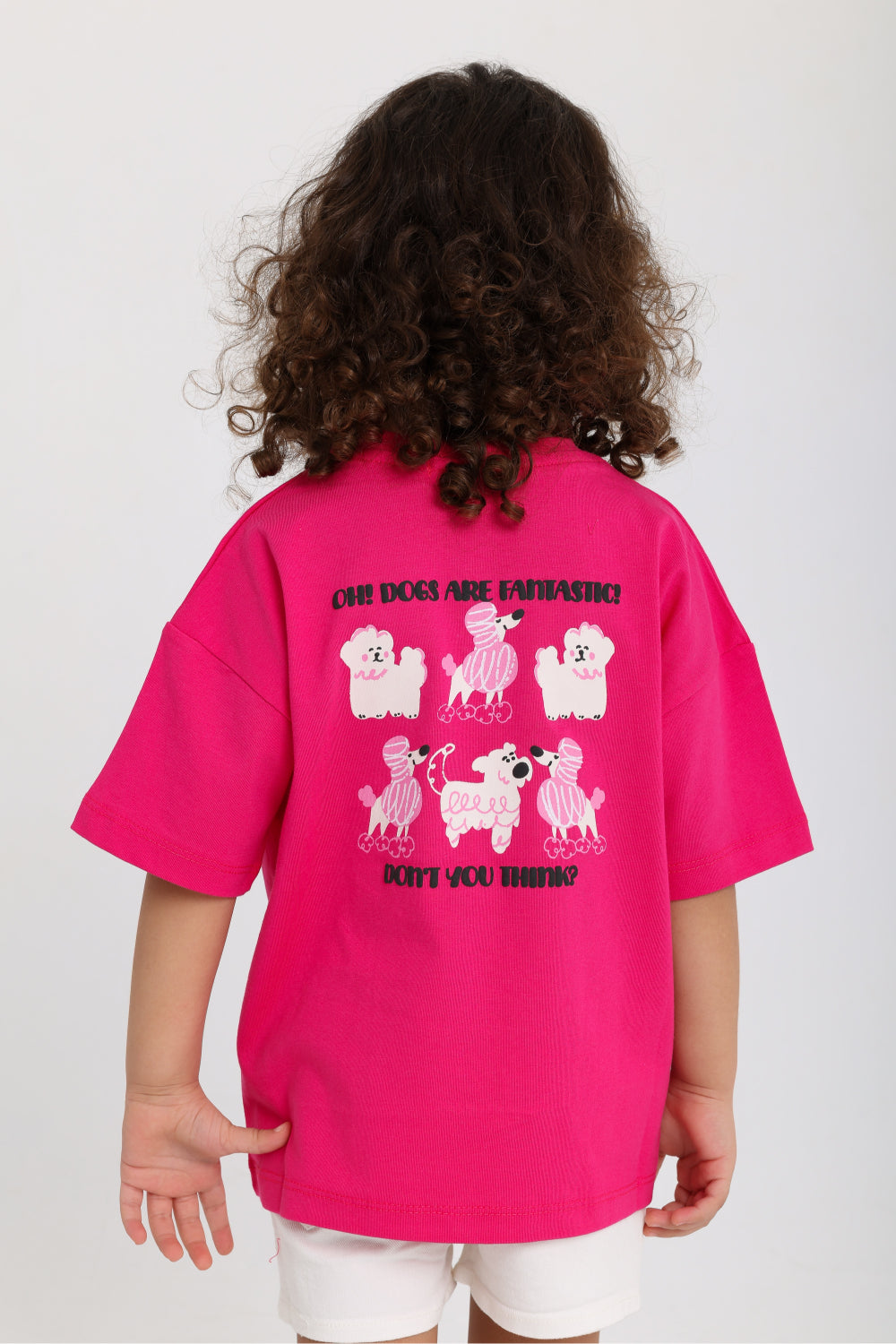 baby cotton t-shirt fuchsia "don’t you think"