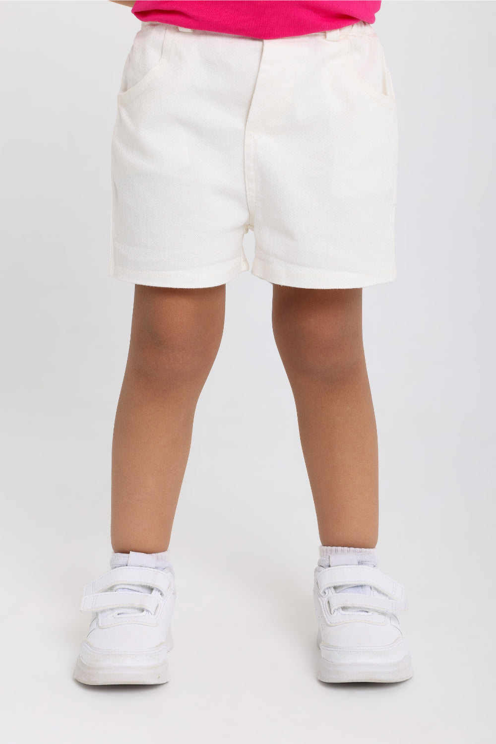 unisex baby gabardine shorts – off-white