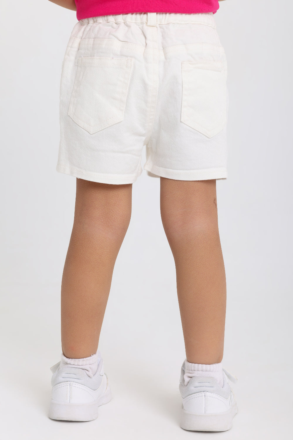 unisex baby gabardine shorts – off-white