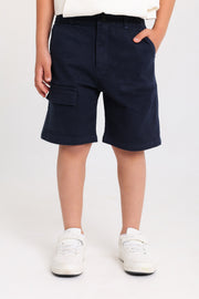 boys gabardine shorts – navy