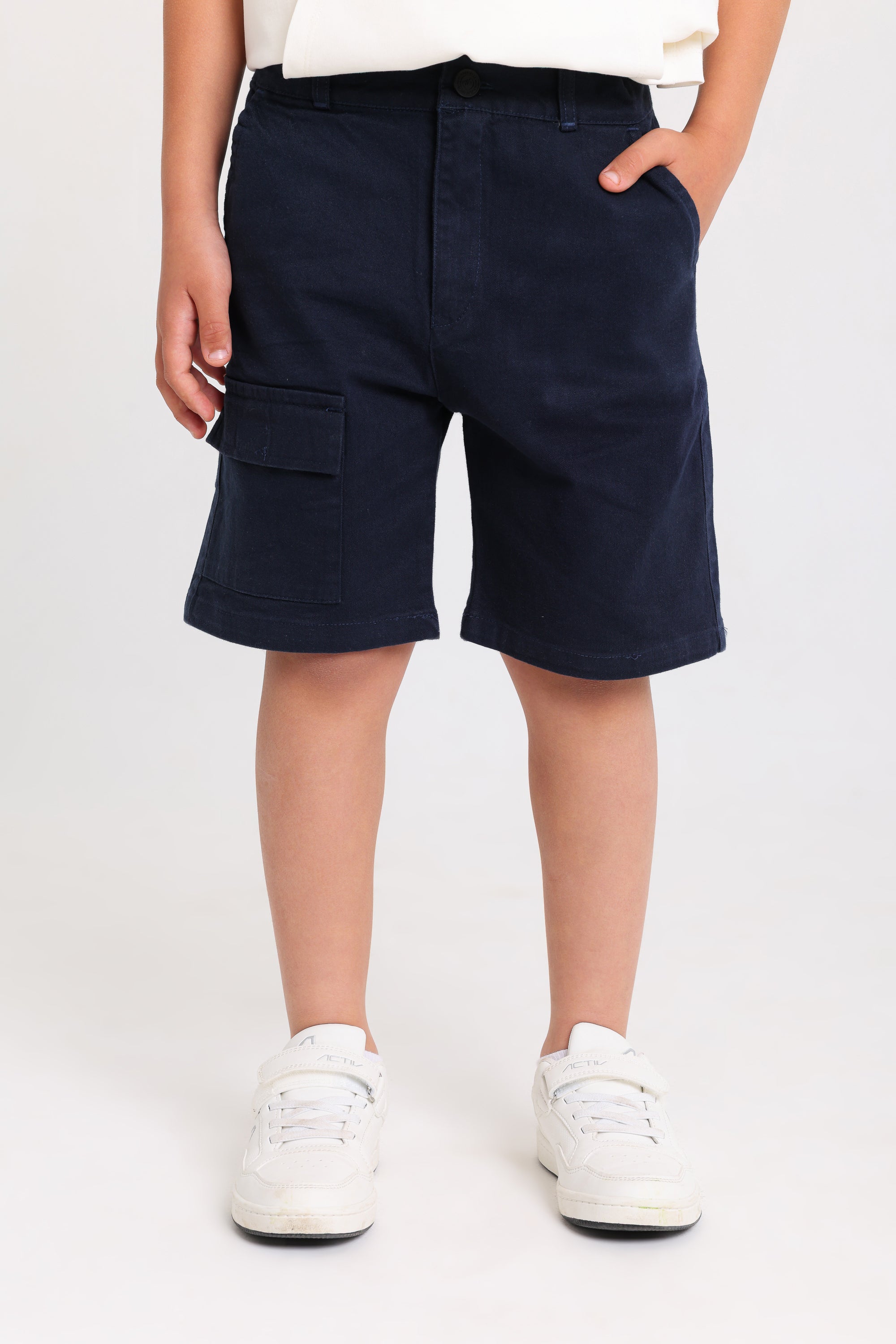 boys gabardine shorts – navy