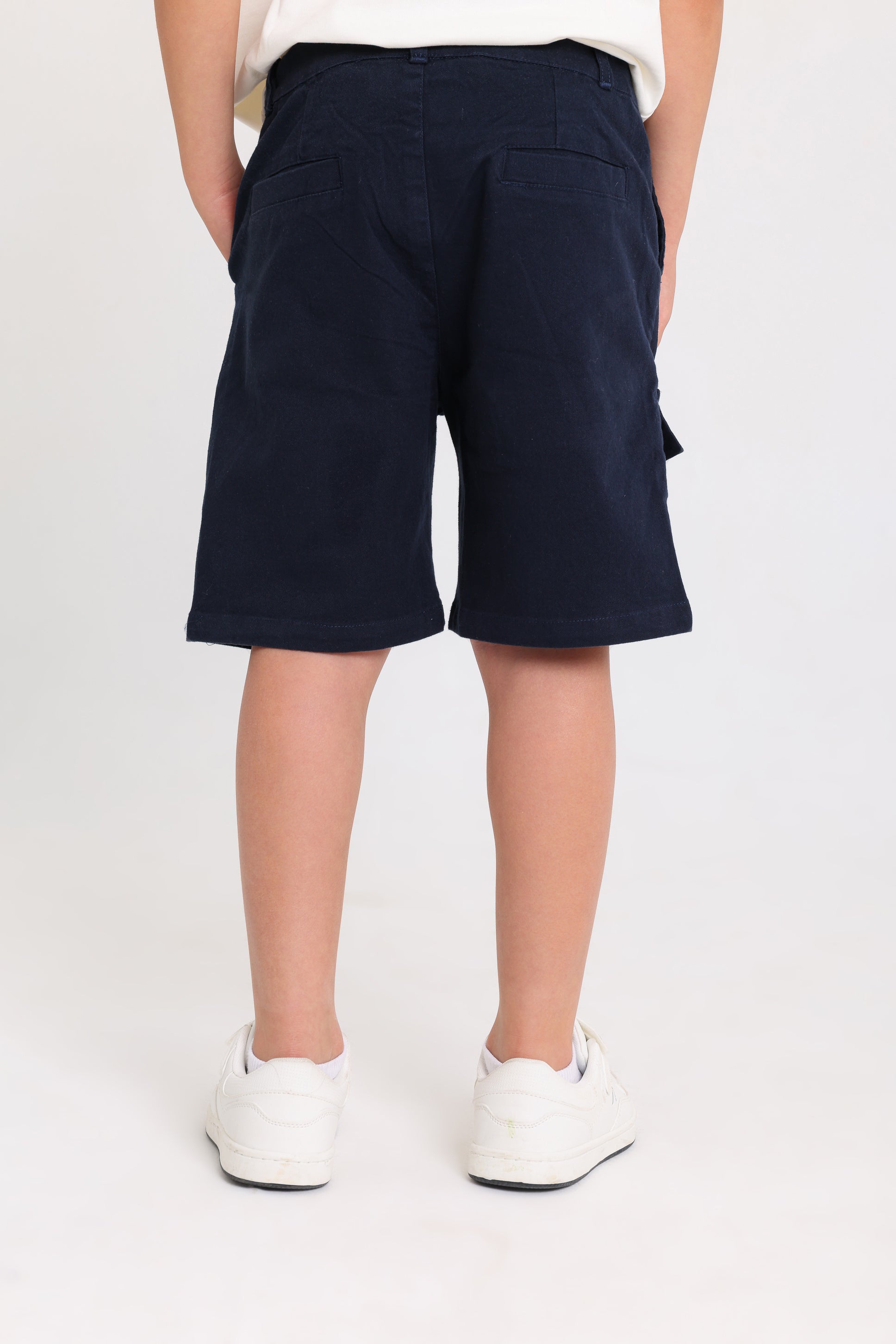 boys gabardine shorts – navy