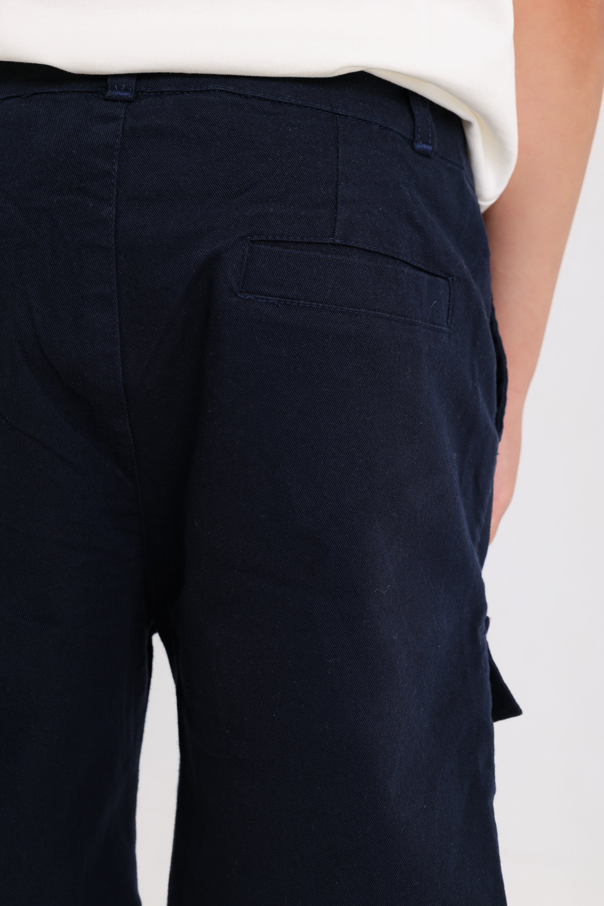 boys gabardine shorts – navy