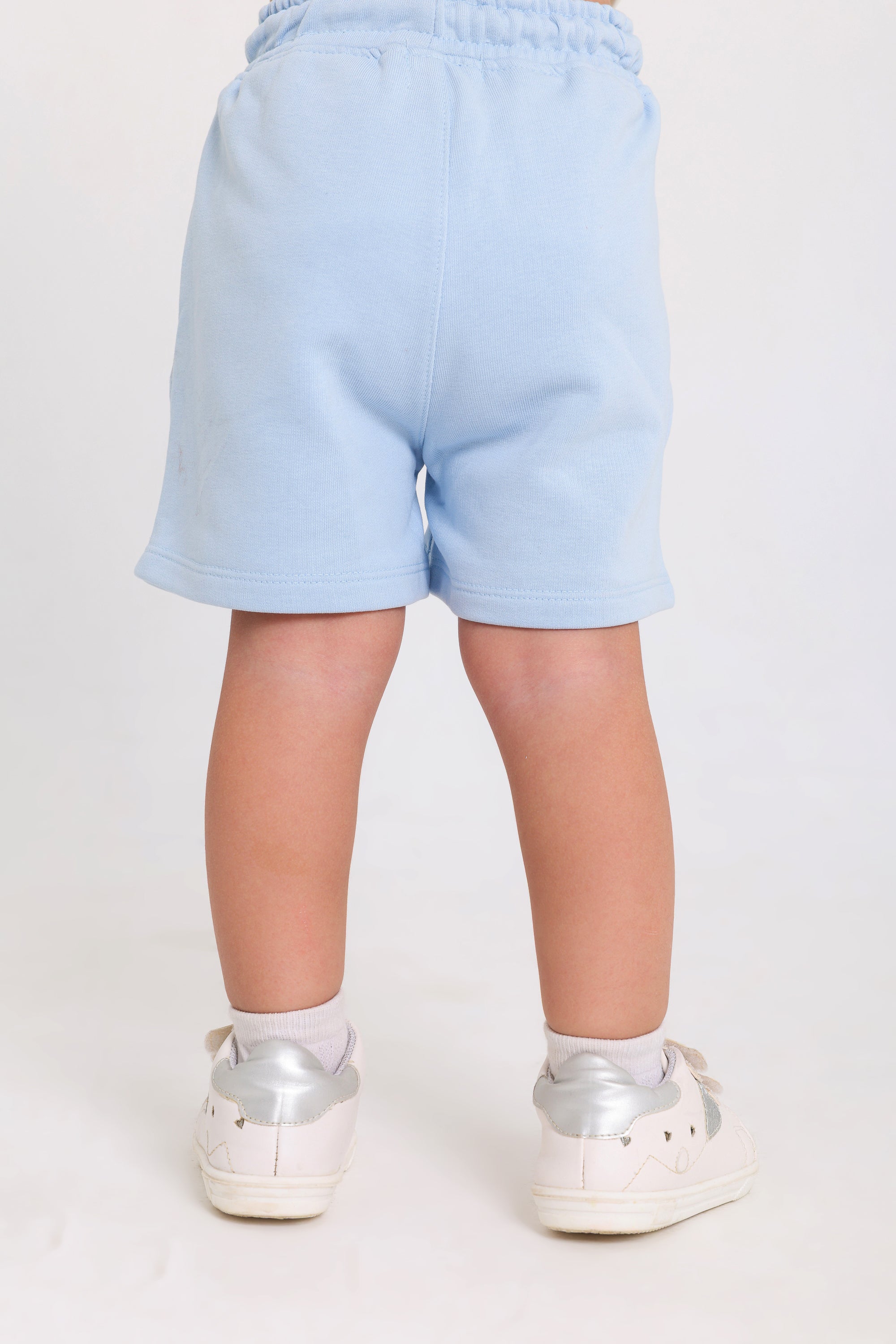 unisex baby cotton shorts – baby blue