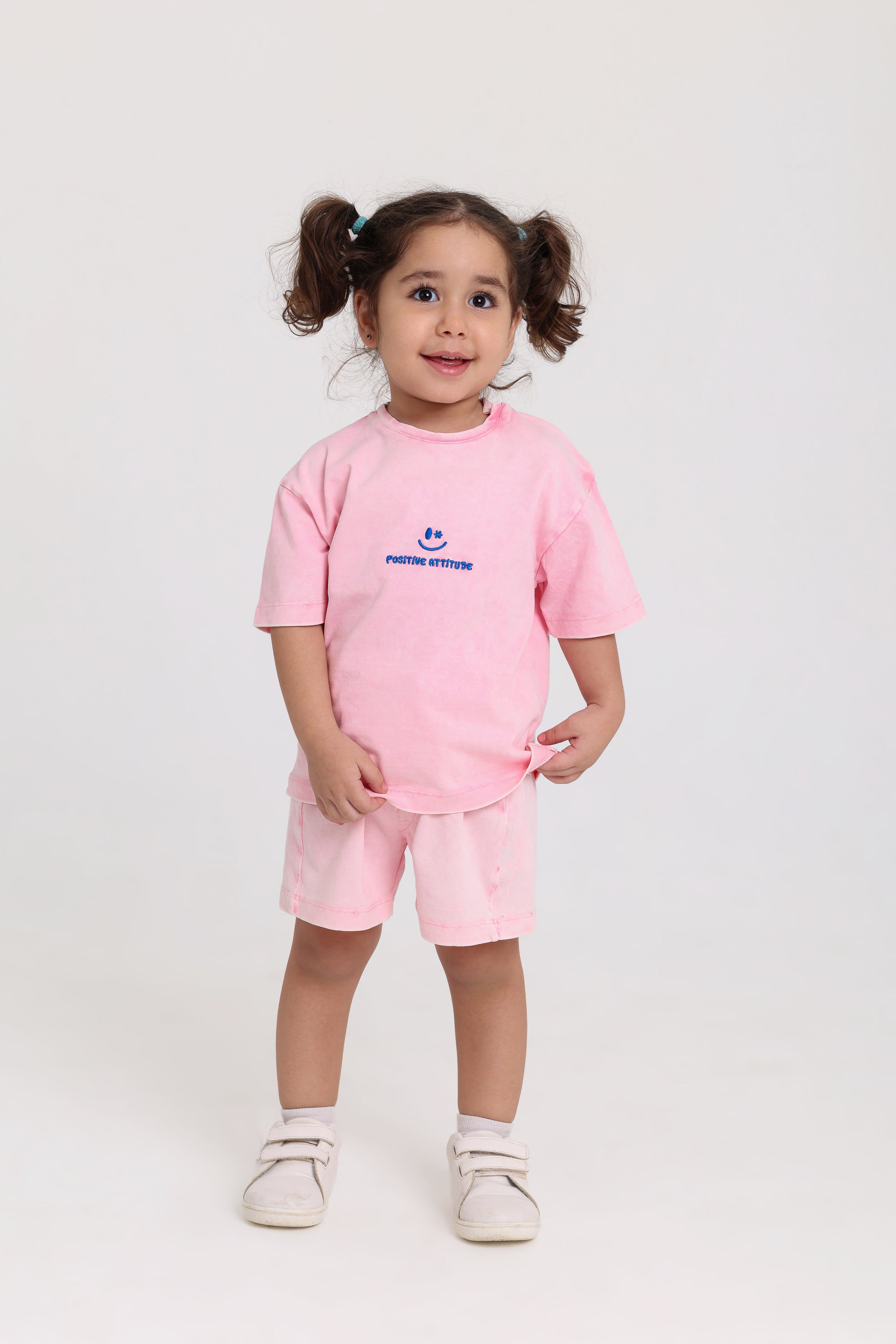 baby girls cotton outfit set – pink