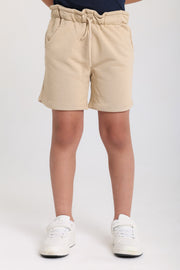 Unisex cotton shorts – beige