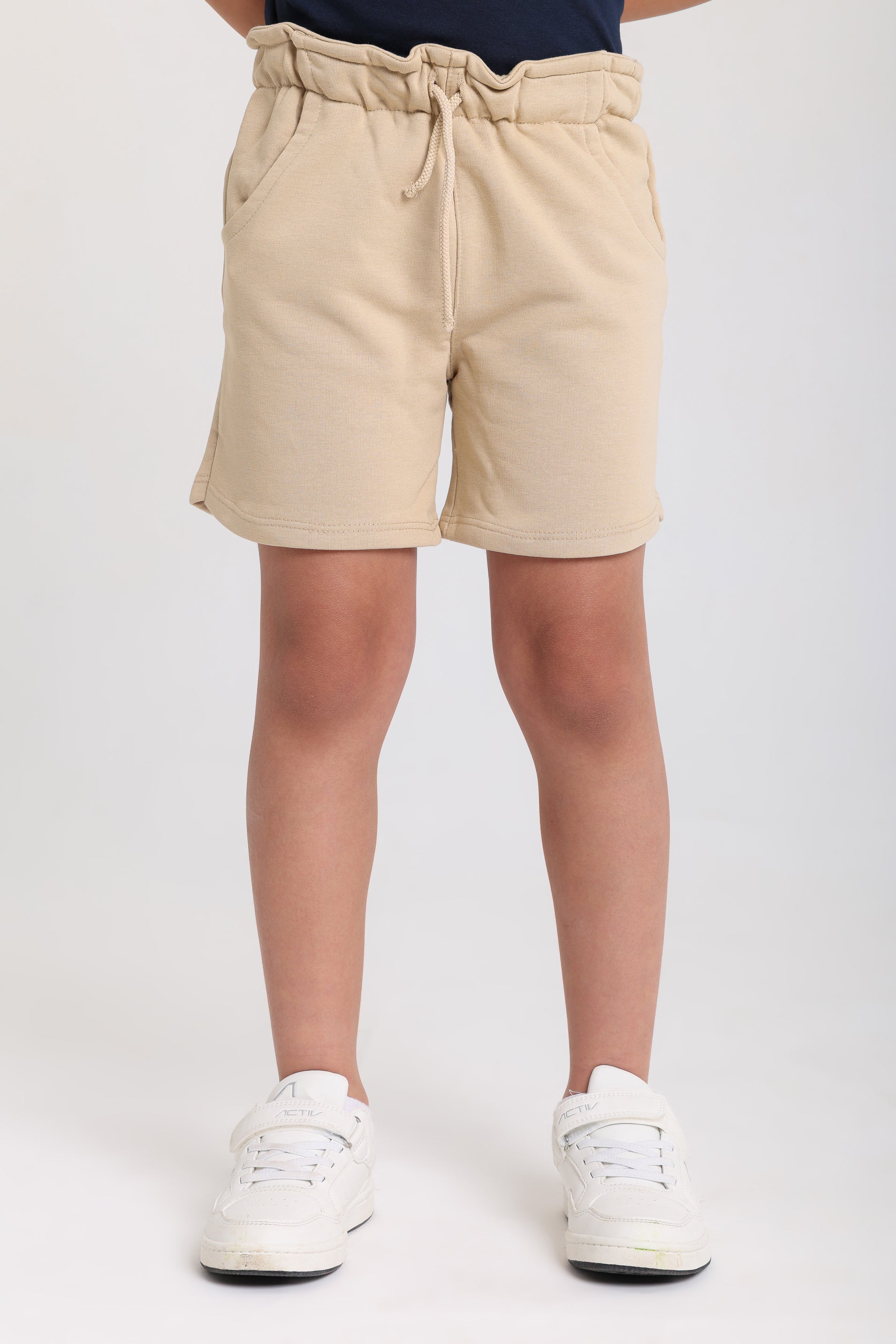 Unisex cotton shorts – beige