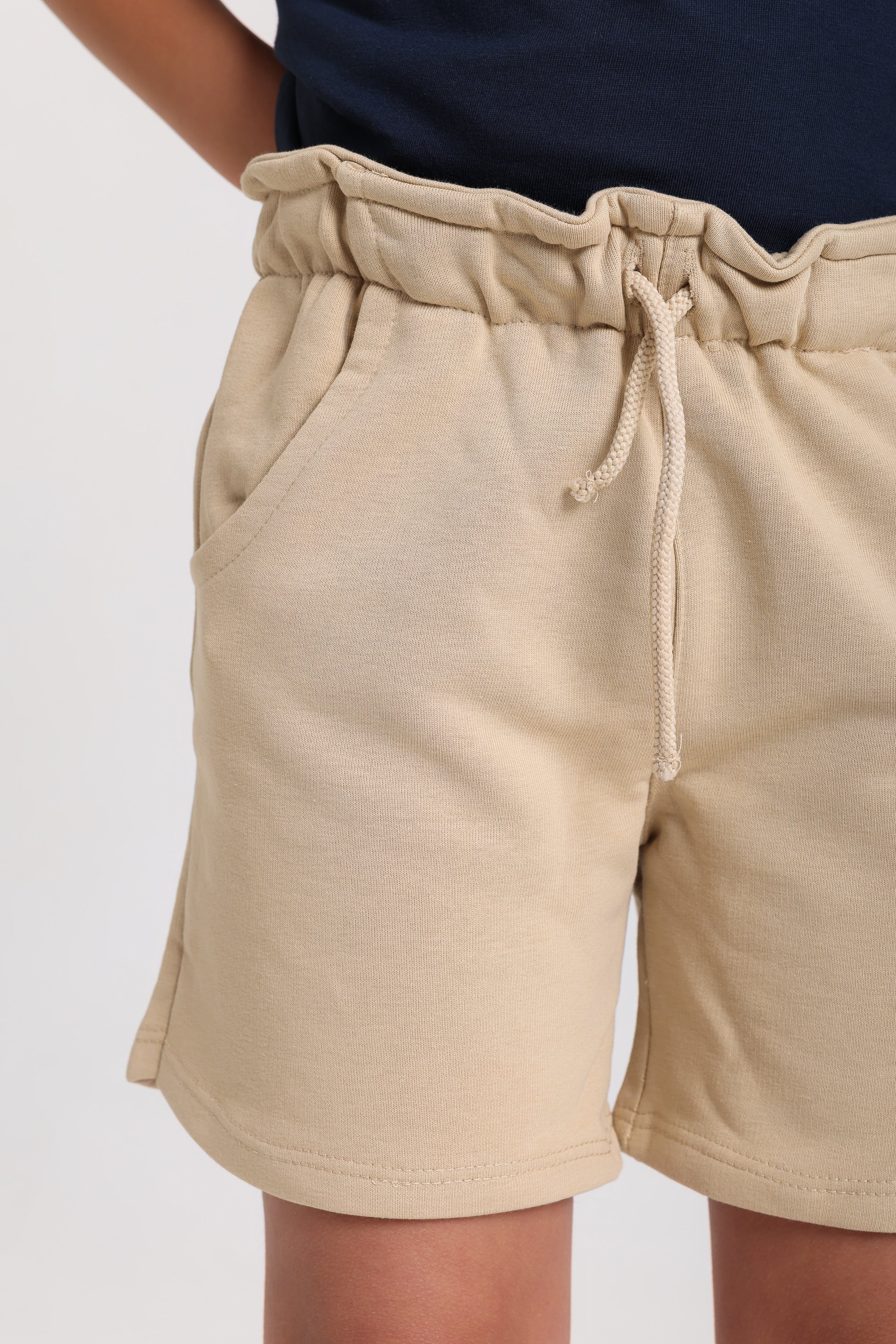 Unisex cotton shorts – beige