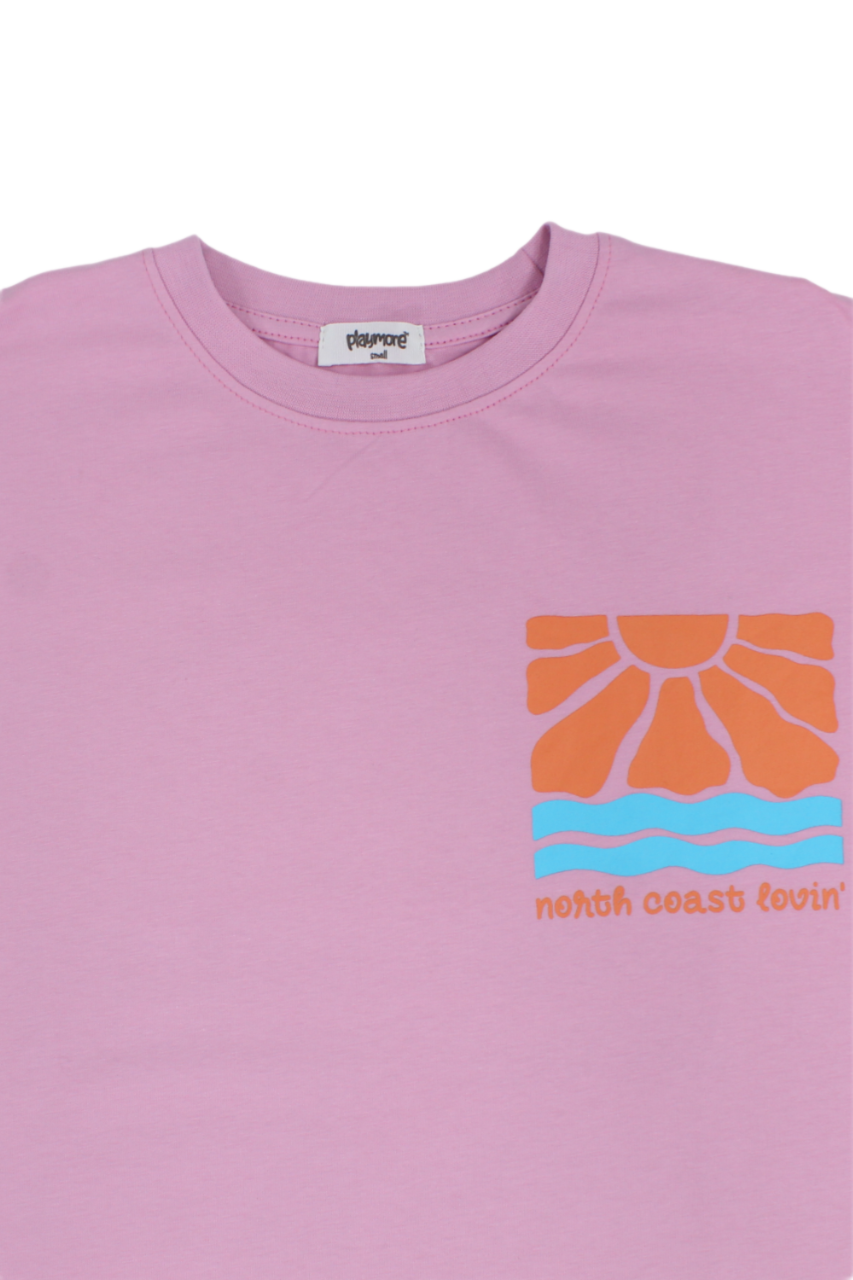 teens pink north coast lovin’ short sleeved t-shirt