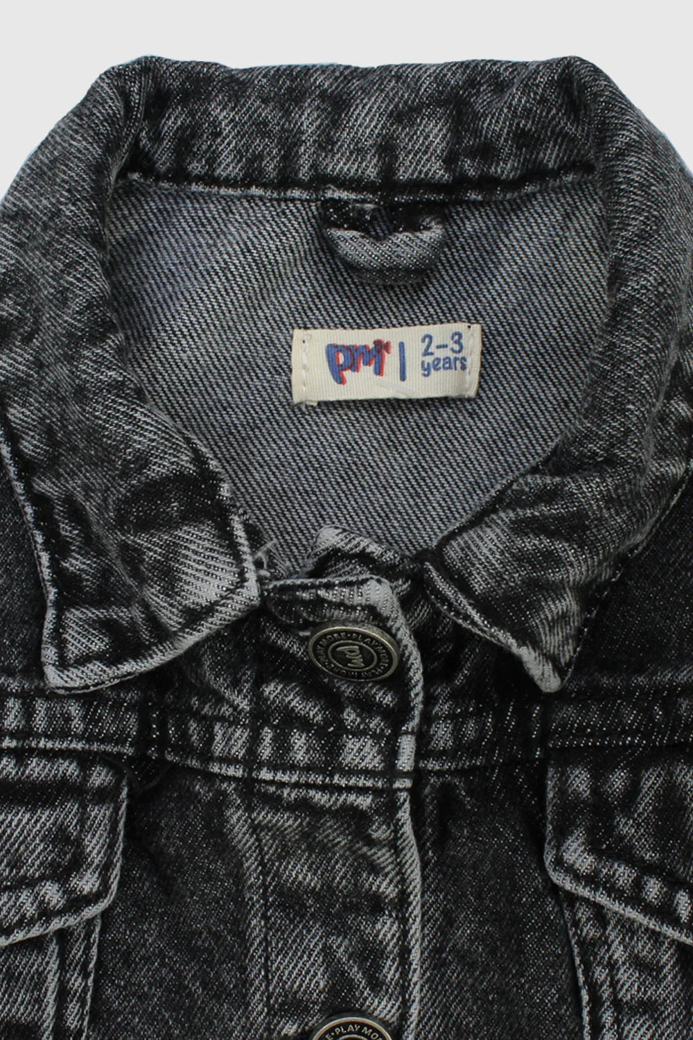 unisex grey long-sleeved jean jacket - playmore