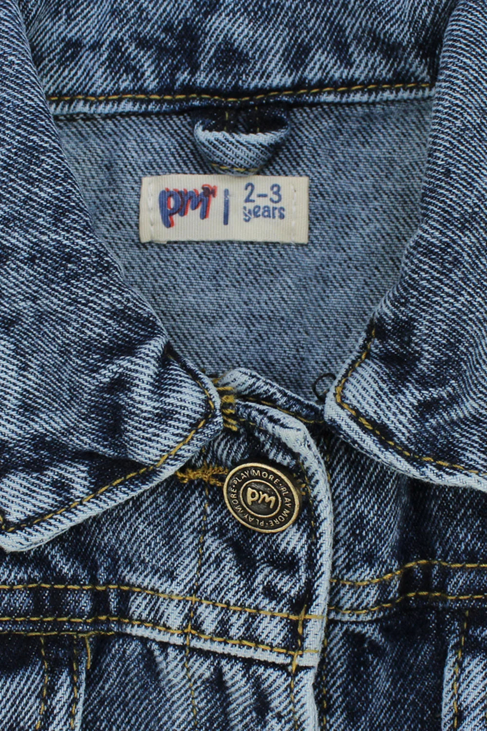 unisex navy long-sleeved jean jacket - playmore