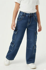 unisex denim pants – navy