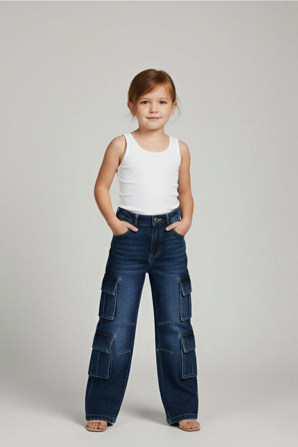 unisex denim pants – navy