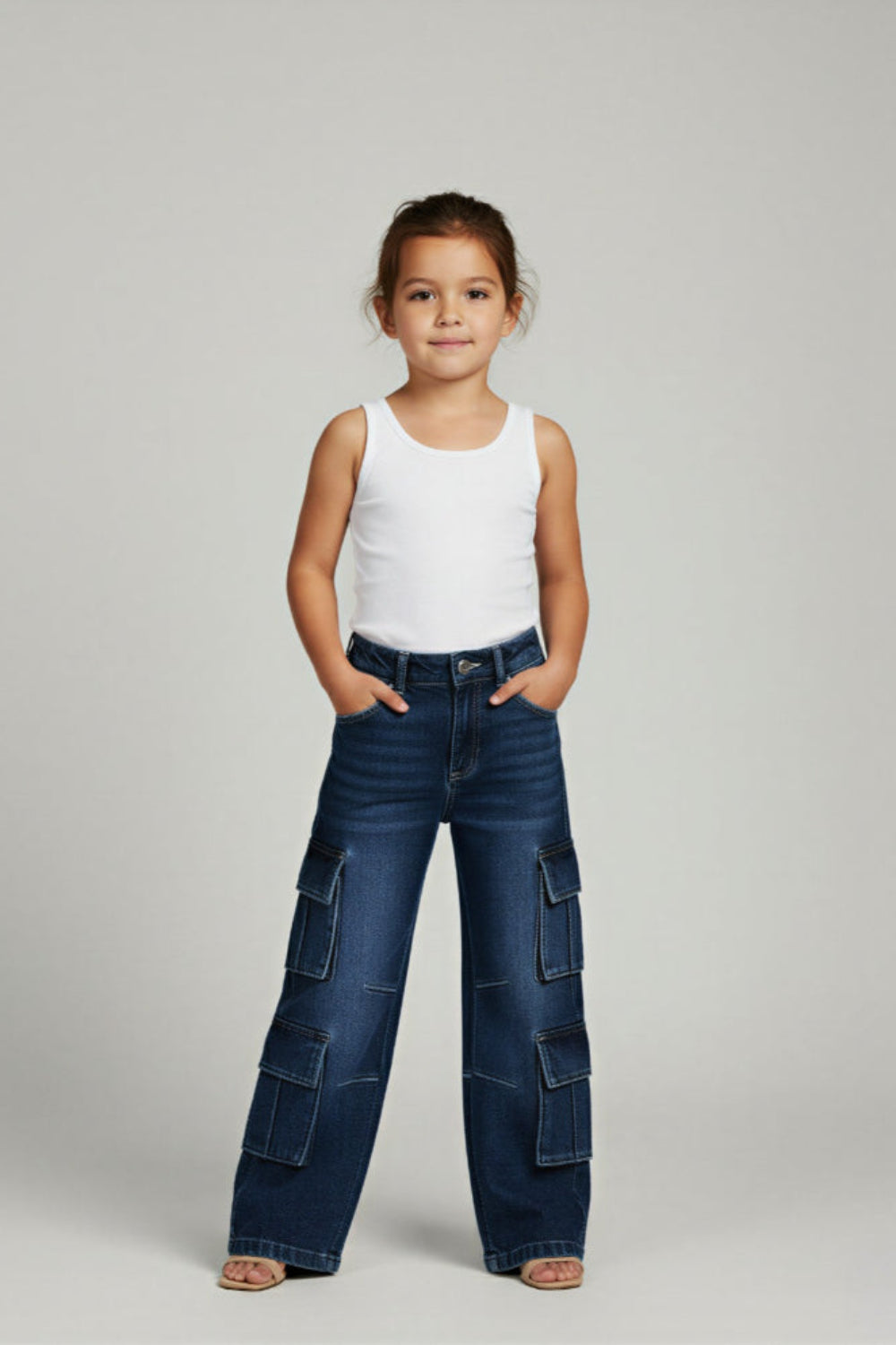 unisex denim pants – navy