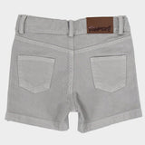 grey gabardine shorts