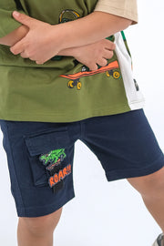 navy cargo shorts - playmore