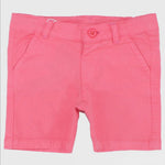 Coral Gabardine Shorts - Ourkids - Playmore