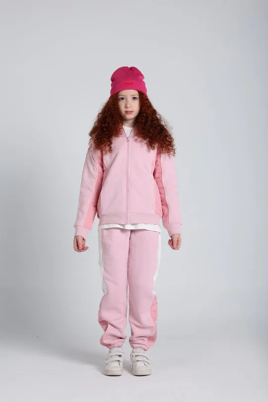 with the pink sweatpants